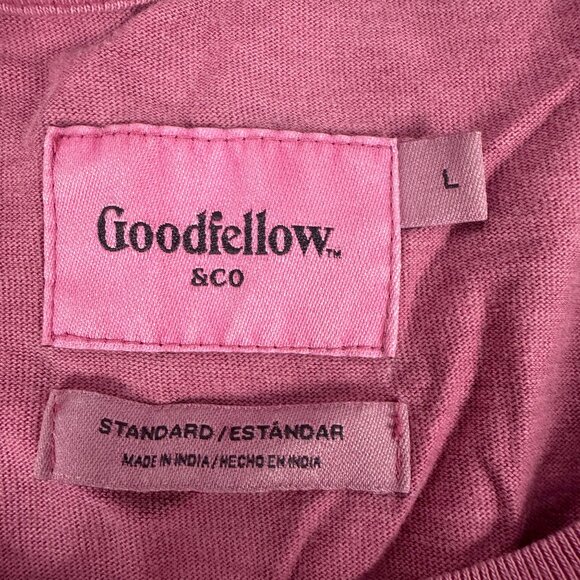 Goodfellow & Co Mens Long Sleeve Pocket Tee Standard Fit L Dusty Rose - Picture 3 of 4